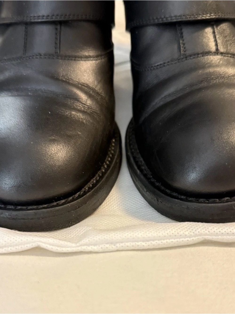 GUCCI Women's Ankle Booties Cirano Lux Size 35 / 5  Black Pull On Leather Boot - Picture 6 of 11